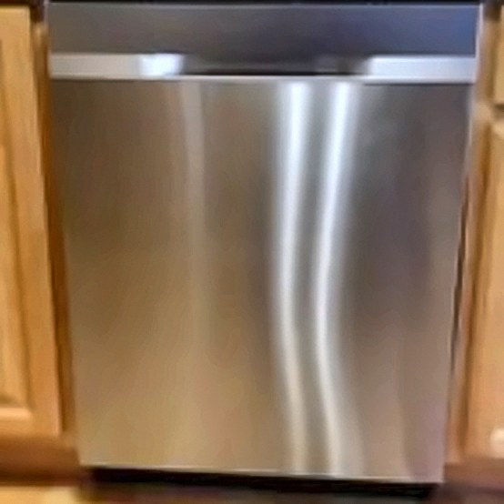 Stainless dishwasher installed